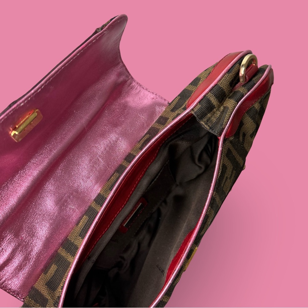 Fendi Zucca Vanity Mirror Clutch Tobacco Pink - Picture 7 of 13